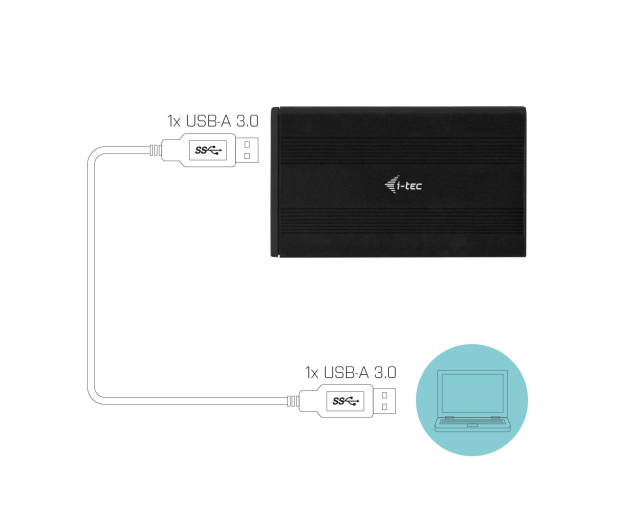 i-tec USB 3.0 MySafe AluBasic Obudowa 2,5" SATA - 518513 - zdjęcie 6